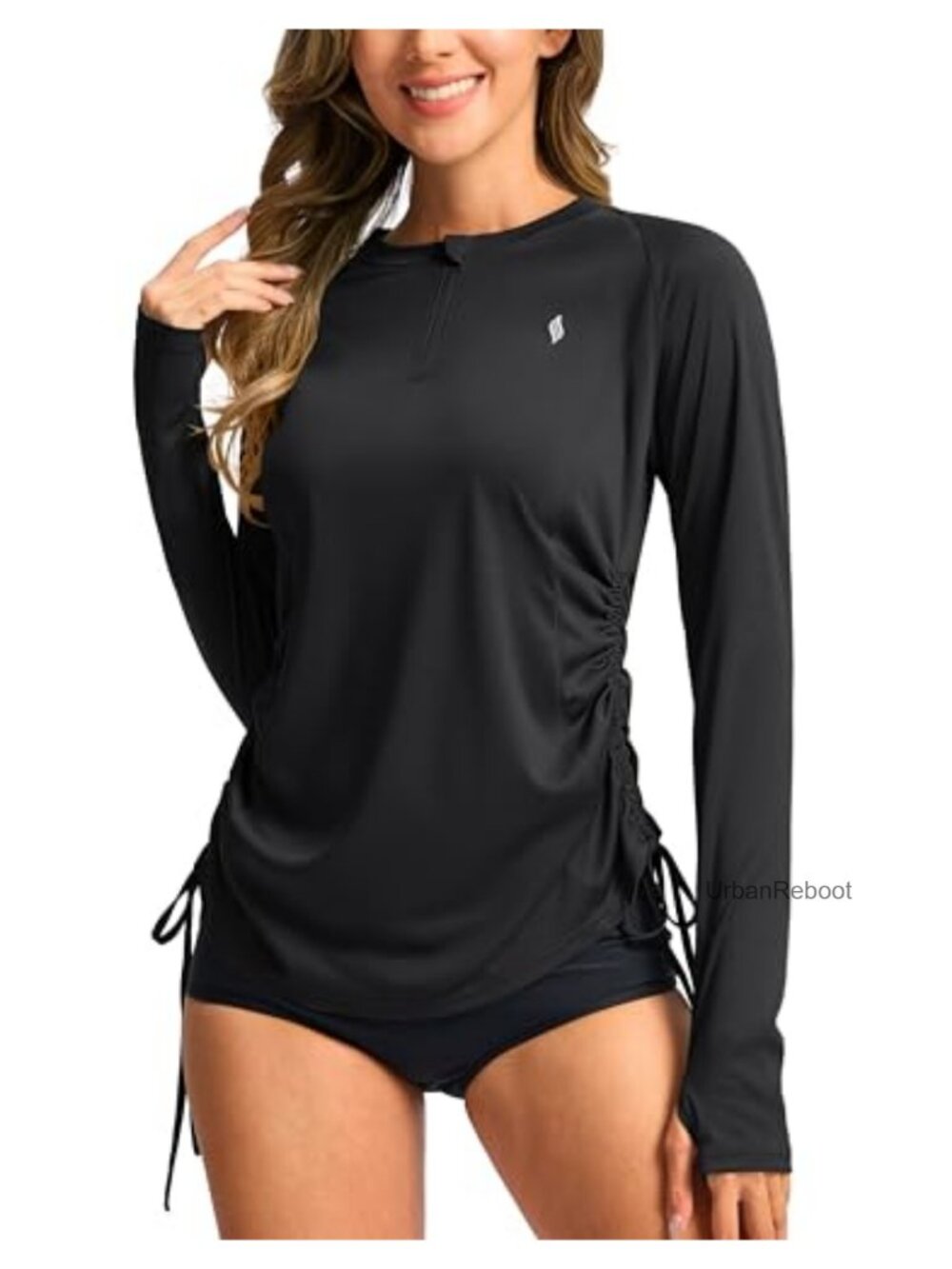 Women's Rash Guard UPF 50+ Long Sleeve Swim Top with Zip